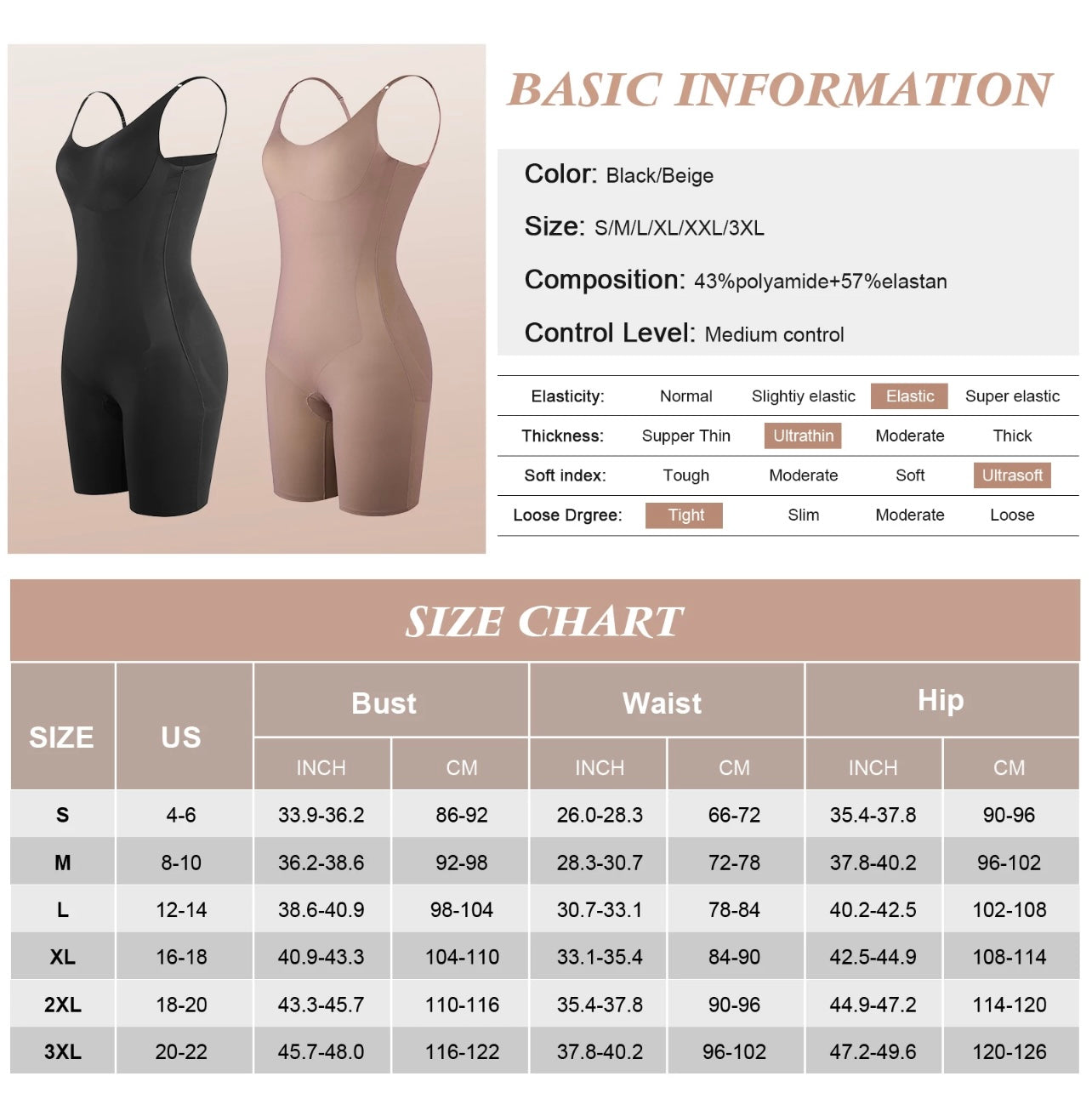 WOMEN SCULPTING BODYSUIT