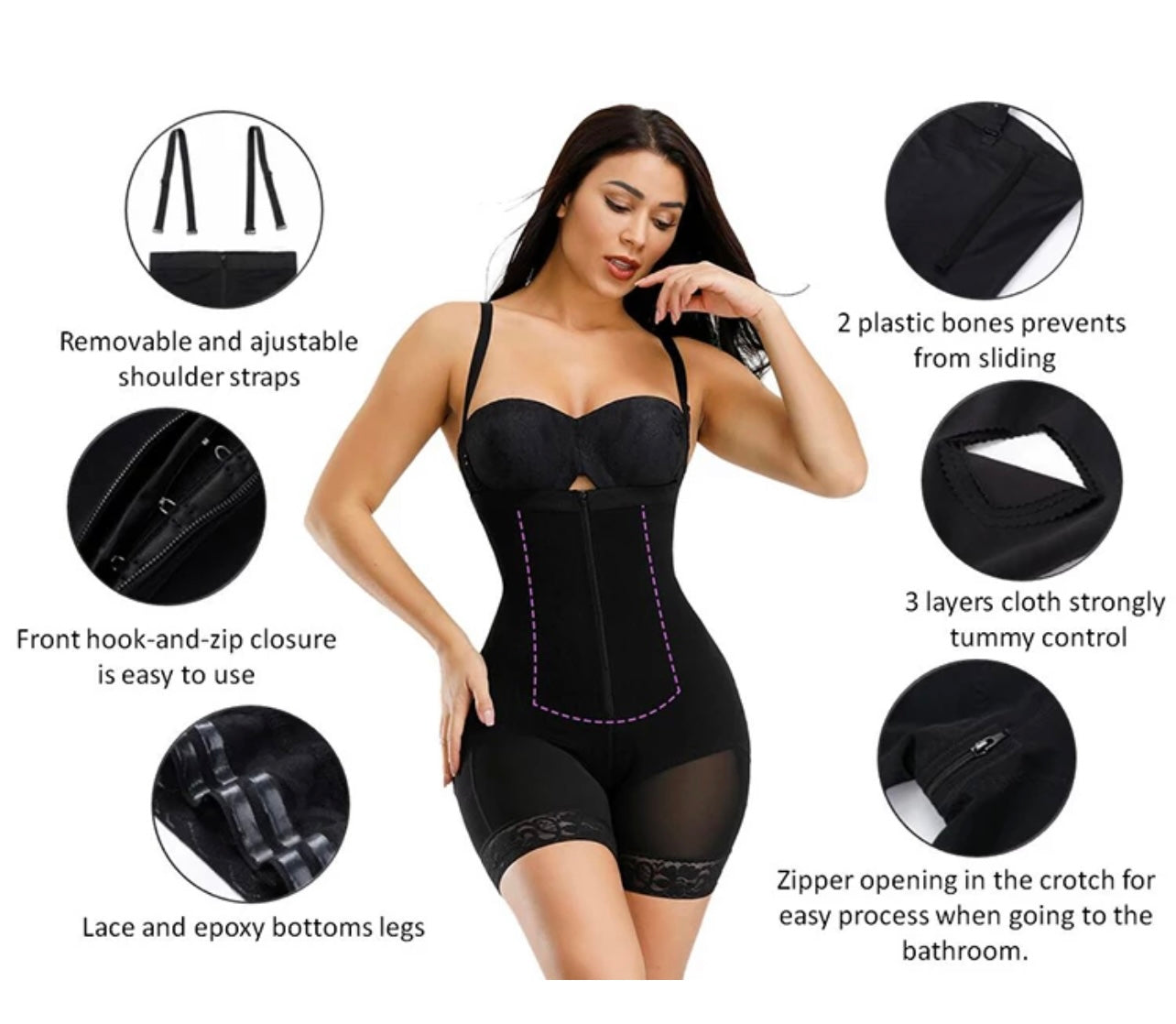 BODY SHAPER WITH ZIPPER