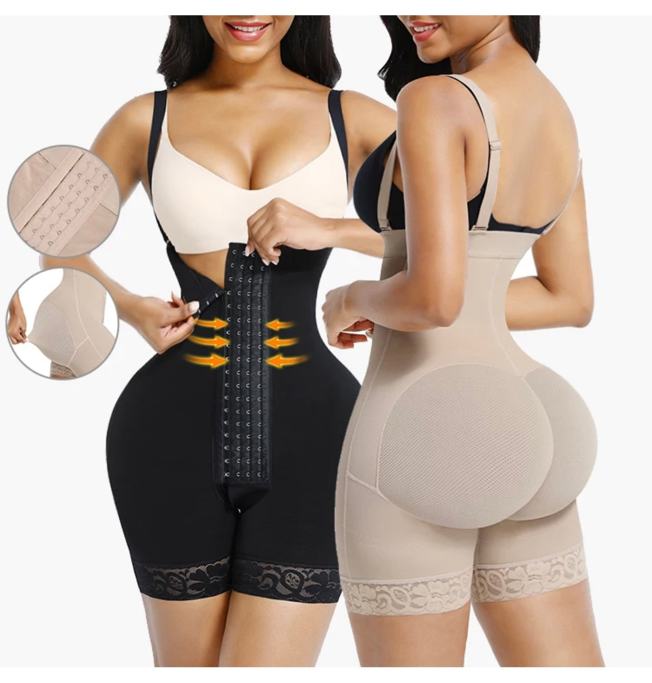 BODY SHAPER WITH HOOKS